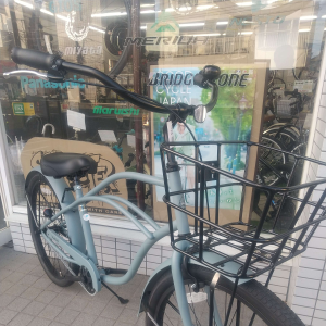 【茅ヶ崎直接渡し限定】ビーチクルーザー 自転車 黒　サーフボードキャリア付き セオサイクル