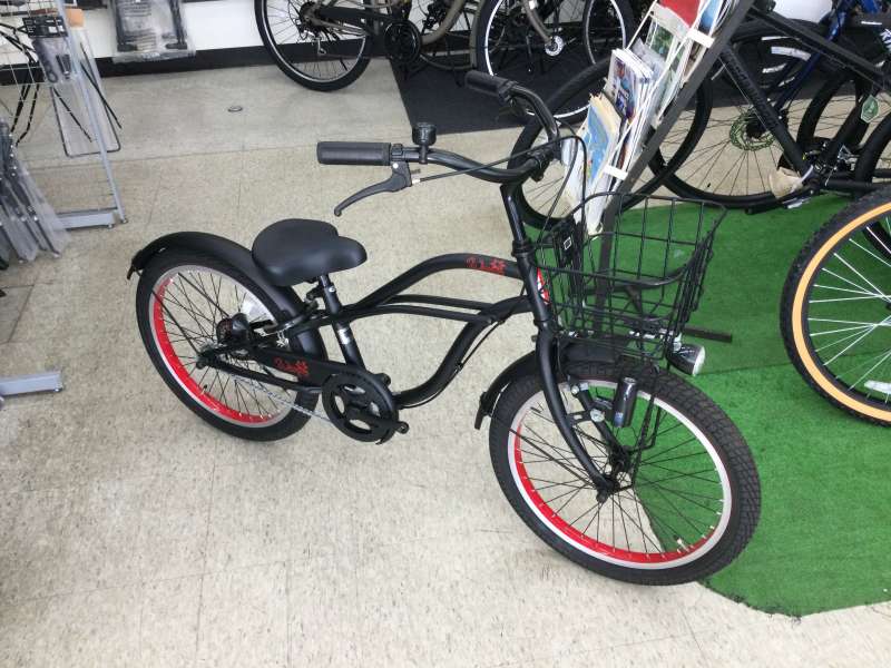 特価品セ 茅ヶ崎直接渡し限定】ビーチクルーザー 自転車 黒 サーフボード 自転車本体