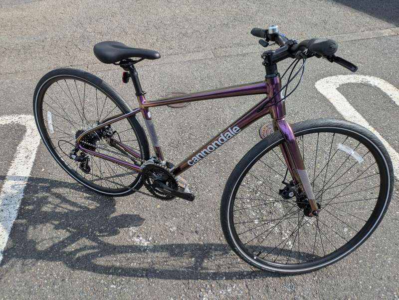 【ぼ】キャノンデール クロスバイク Sサイズ パープル ぼ】キャノンデール クロスバイク Sサイズ パープル 訳アリ品