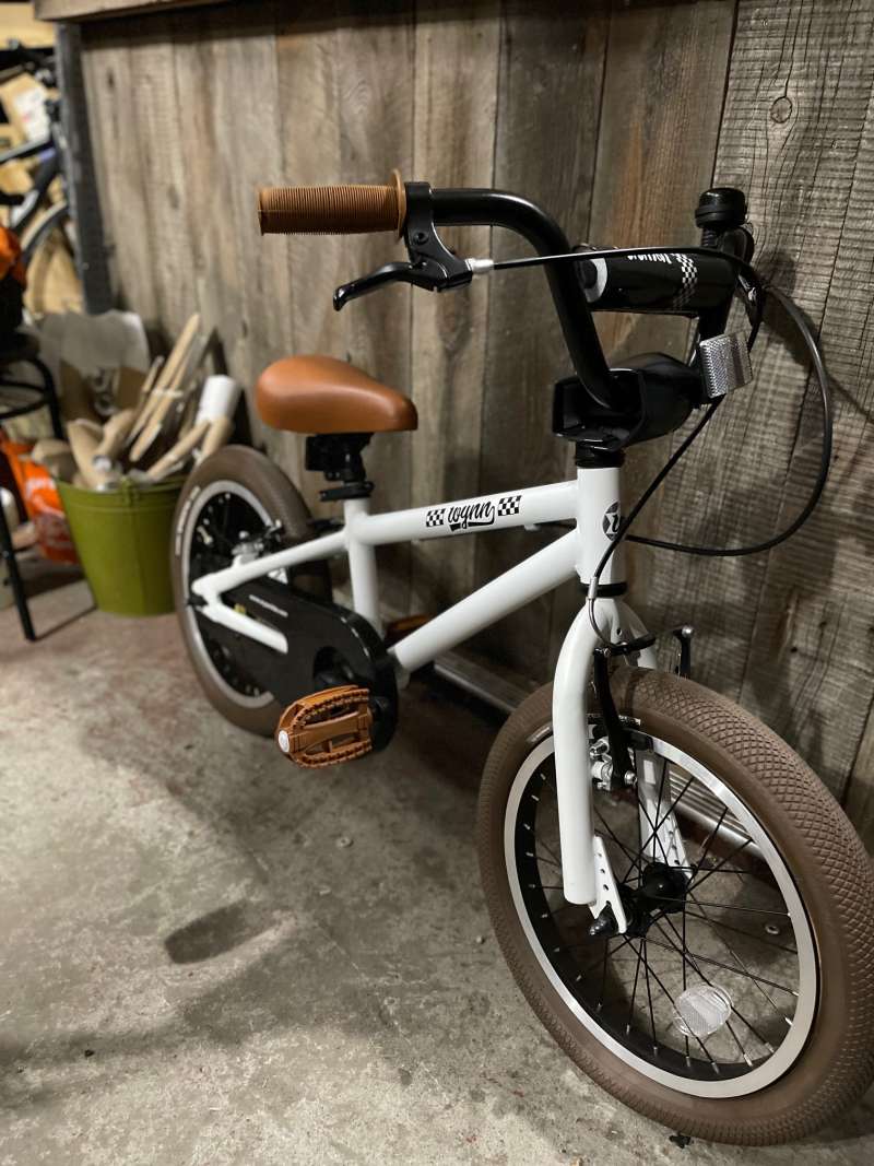 wynn 自転車 16インチ マットブラック&キャメル