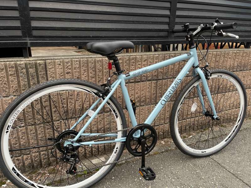 OUTER LIMITS クロスバイク グレー バスケット付き OUTER LIMITS クロスバイク グレー バスケット付き サカモトテクノ