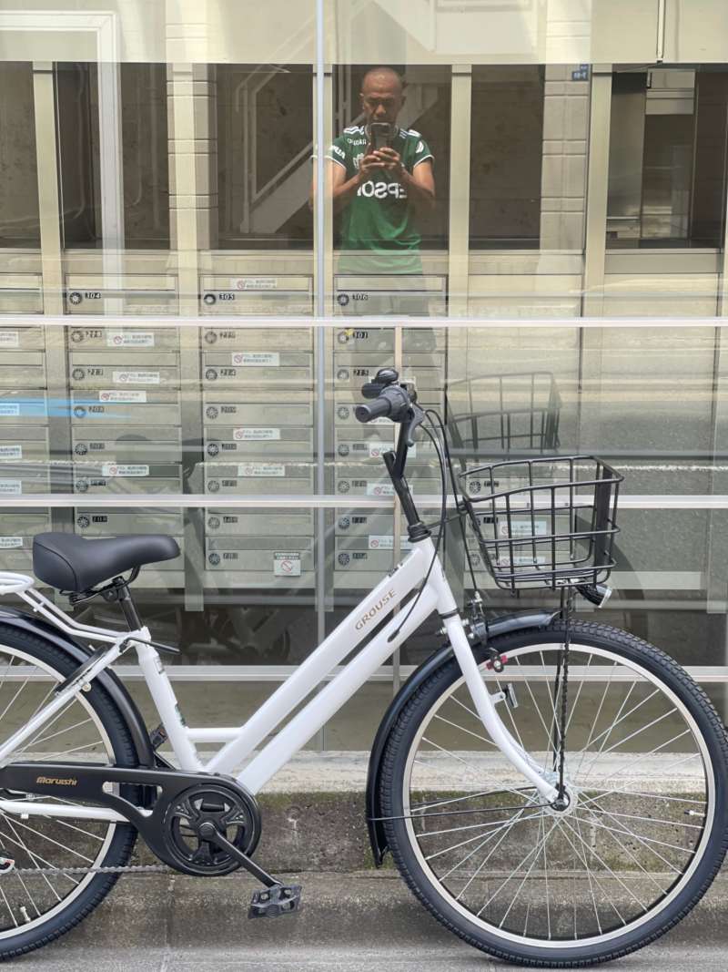 引き取り限定！ ホワイト自転車 26インチ 前バスケット付き 引き取り限定！ ホワイト自転車 26インチ 前バスケット付き