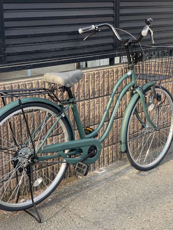 きゃおママ　2779 美品 ミヤタ グッドラック 26インチ モスグリーン セオサイクル