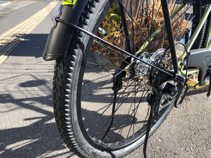 大人用タイヤが太い自転車 EIZER ファットバイク 20インチ 極太タイヤ 太いタイヤ シルバー