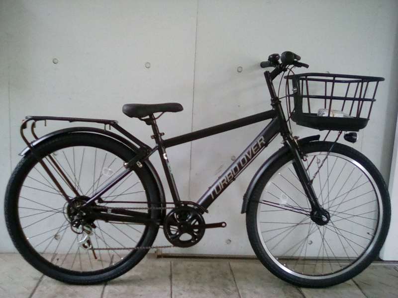 レボルテ】シティサイクル ブラック バスケット付き セオサイクル