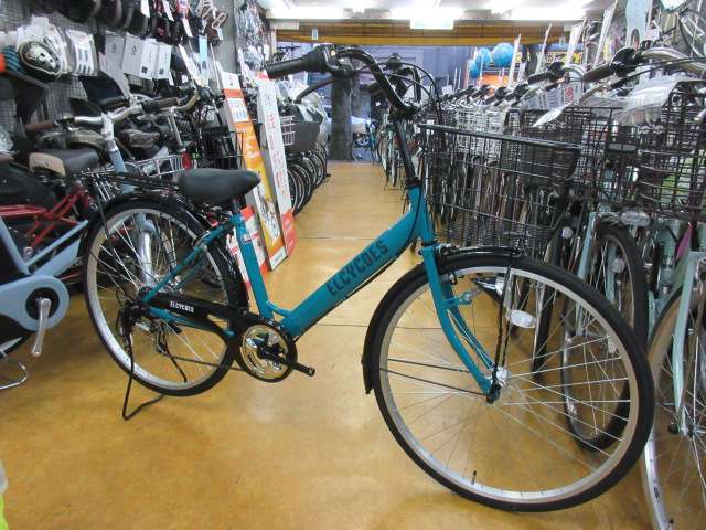 26インチ エルシコV グリーン 自転車