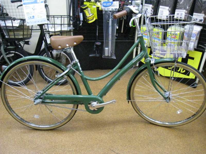 ブリジストン　日本製　シティサイクル バスケット付き セオサイクル