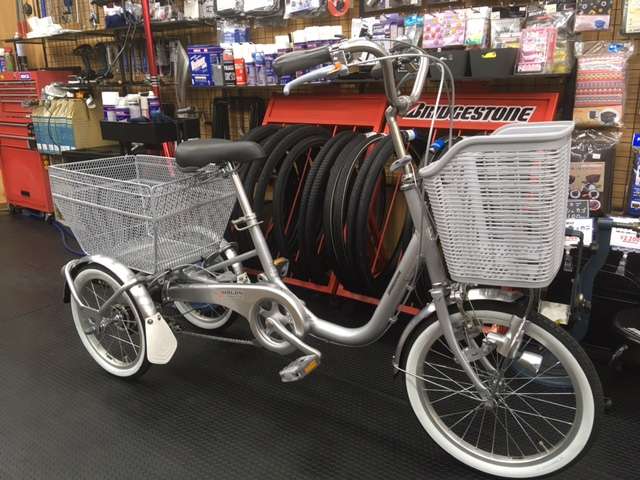 シルバー 三輪車 メッシュバスケット付き セオサイクル